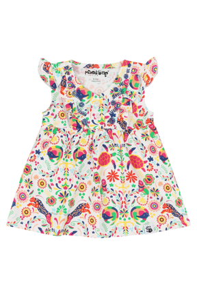 Mixed Up Clothing Vestito Baby Dress Set - Animal Arabesque
