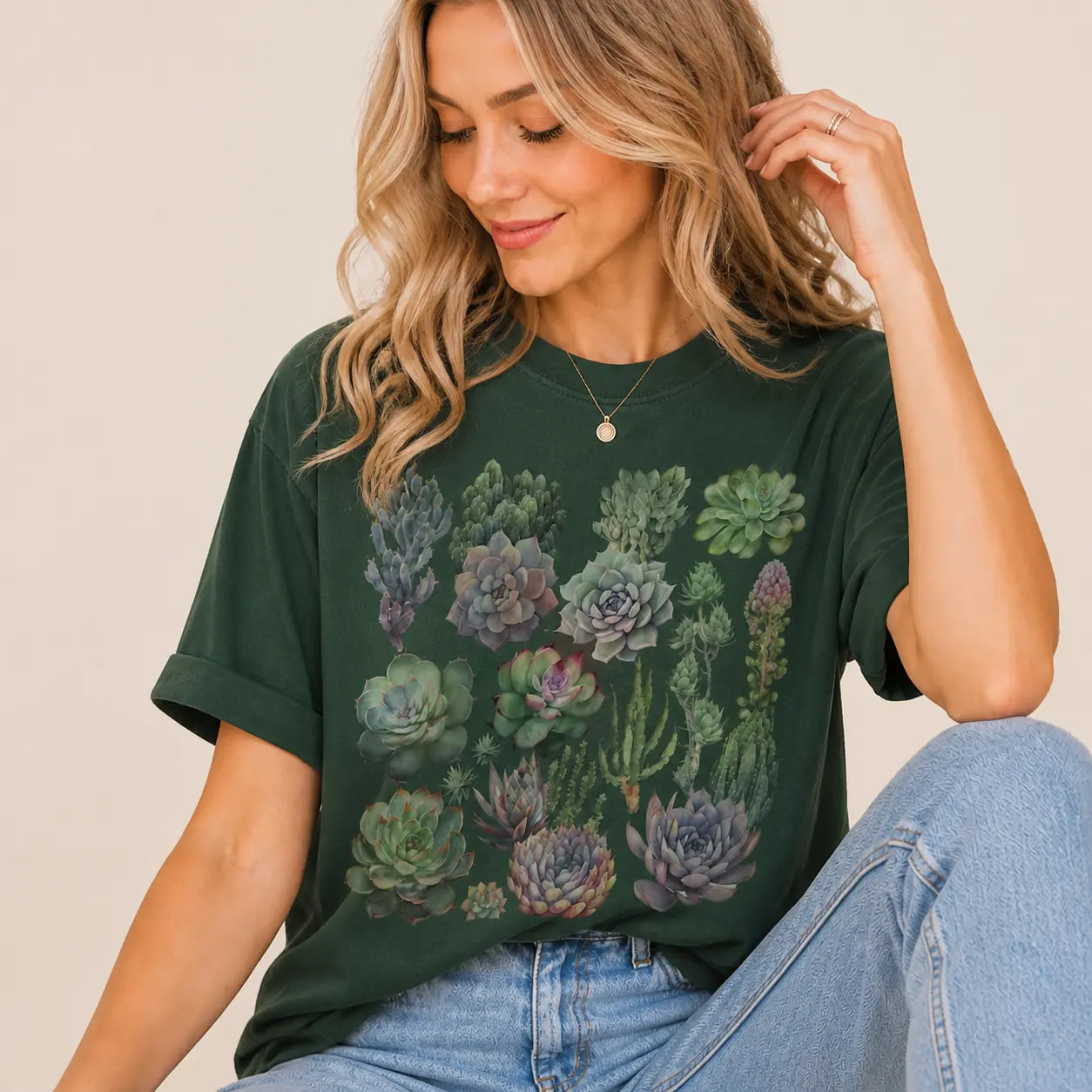 Botanical Succulent Garden Graphic Tee