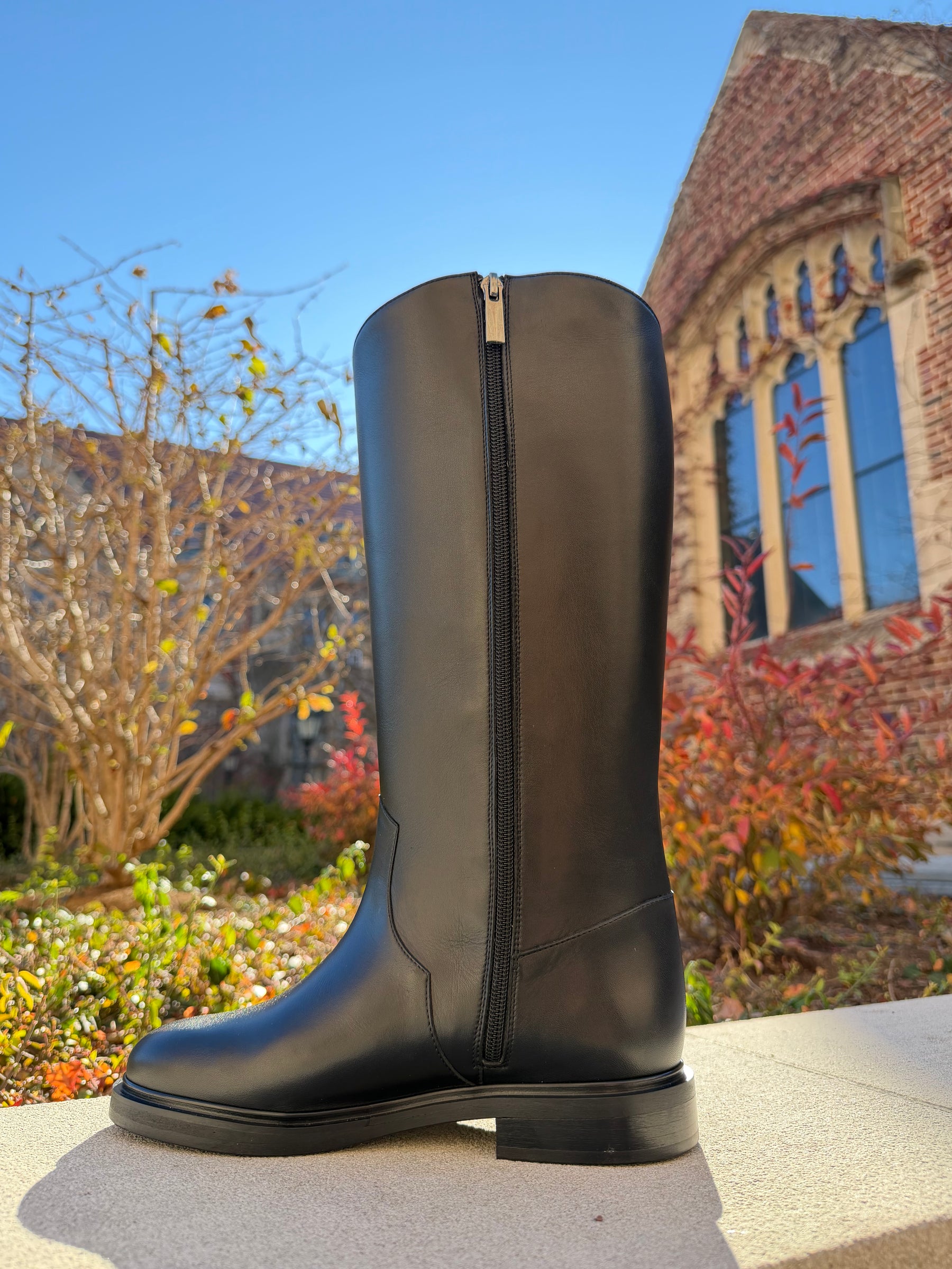 Bergen Riding Boot in Smooth Calf Leather (Wide Calf)