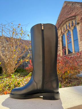 Bergen Riding Boot in Smooth Calf Leather (Wide Calf)