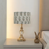 Floral Artisan Hand Block Print Viscose Linen Lampshade – Deepika