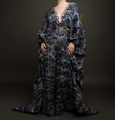 Ngozie Illusion Drape Jumpsuit - Blue & Grey