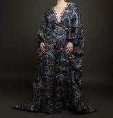 Ngozie Illusion Drape Jumpsuit - Blue & Grey