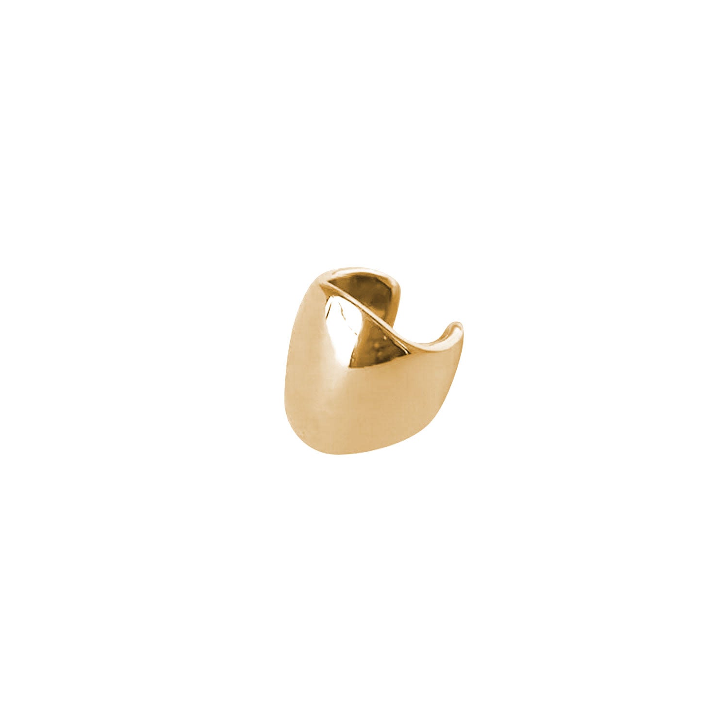 Gold Ear Cuff Statement Moon Earring