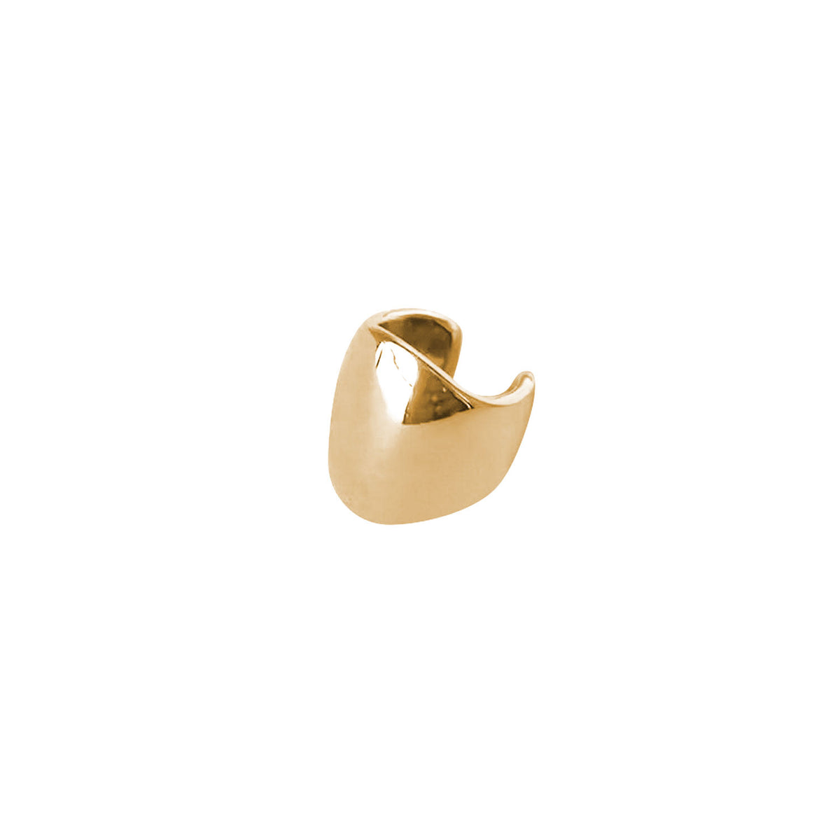 Gold Ear Cuff Statement Moon Earring