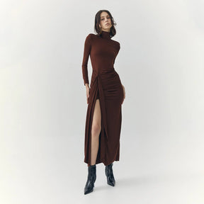 Evangeline Turtleneck Maxi Dress