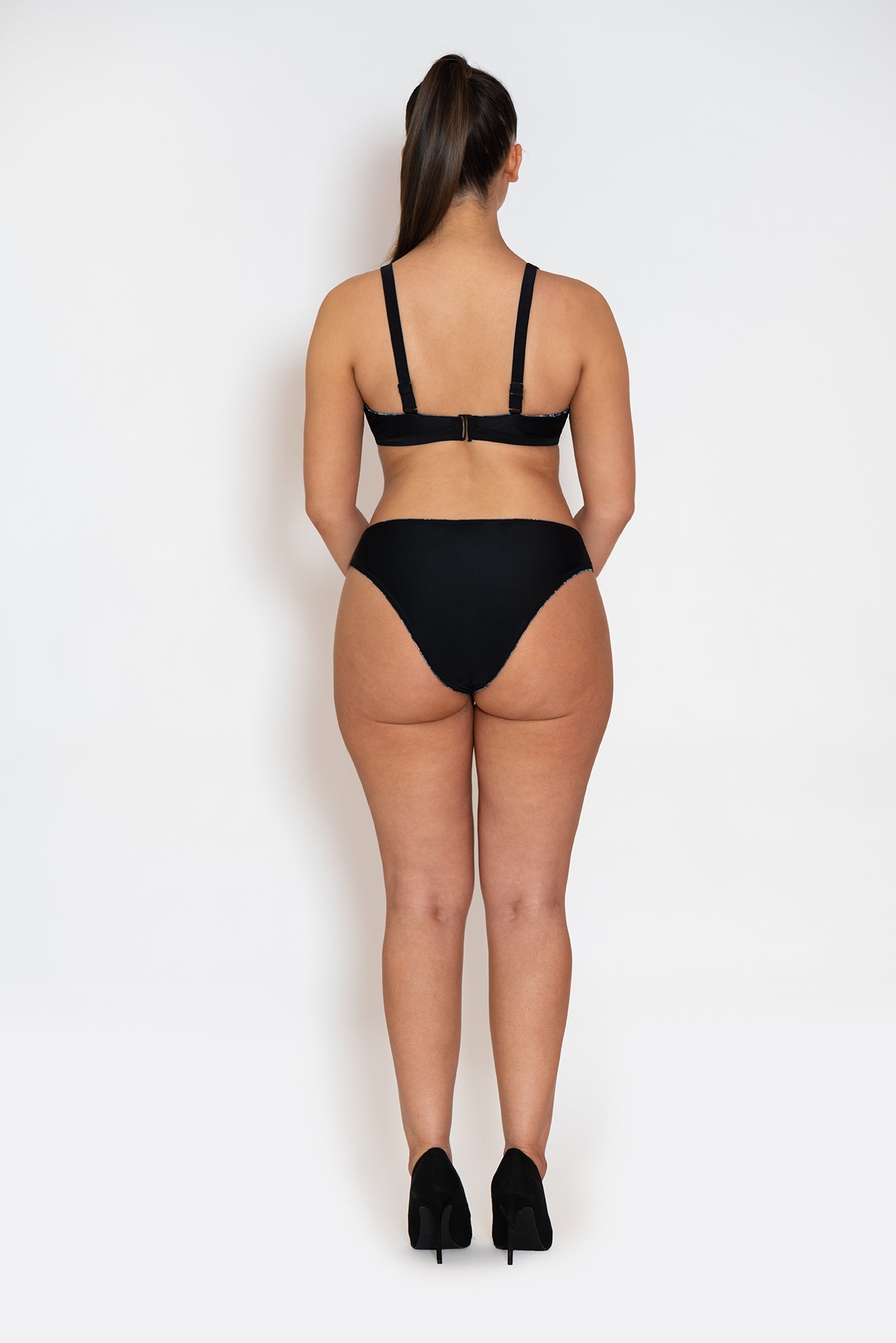 Curvy Kate Swim & Tonic Reversible Dipped Mini Brief Black/Snake