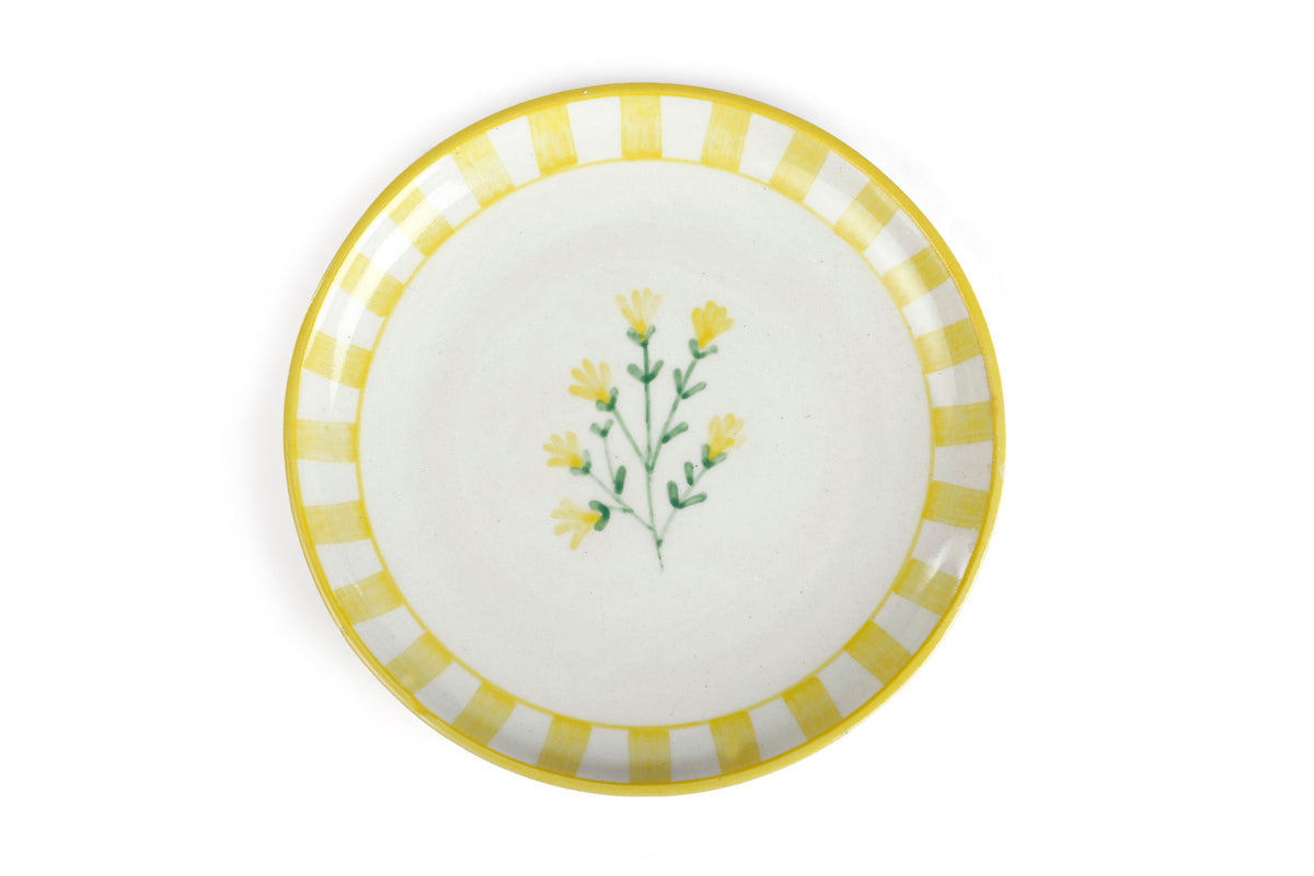 Ceramic Dessert Plates - Sunshine Spring , 7 Inches