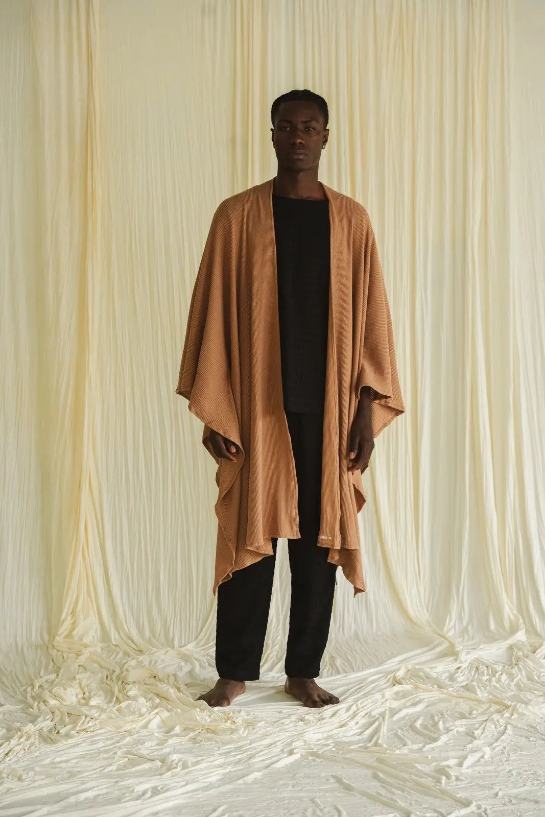 Nest Throw Poncho Unisex Camel