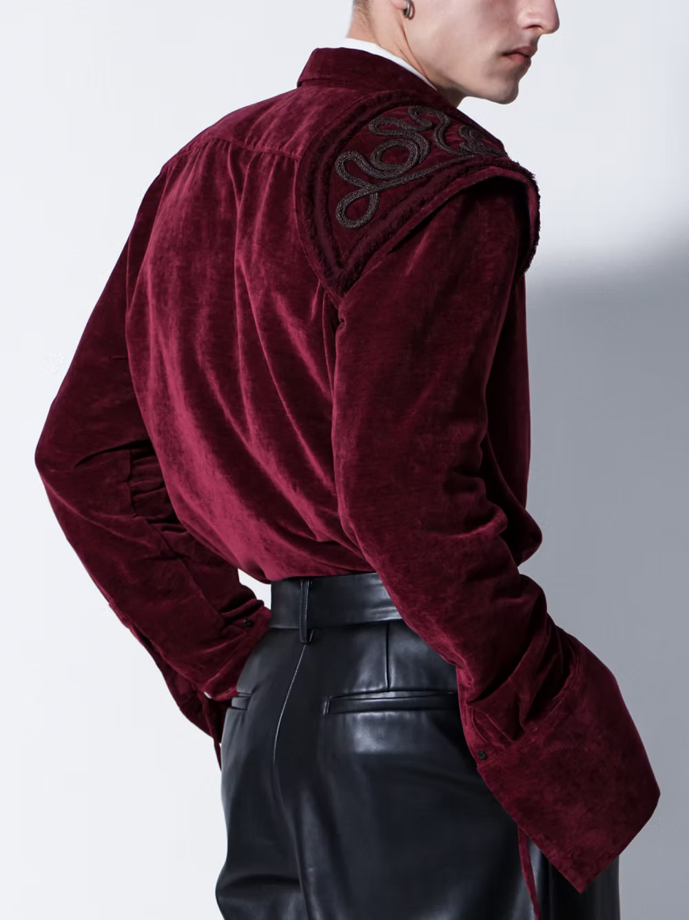 Velvet Padded Long Shirt