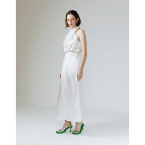 AMELIA RUFFLE NECK DRESS