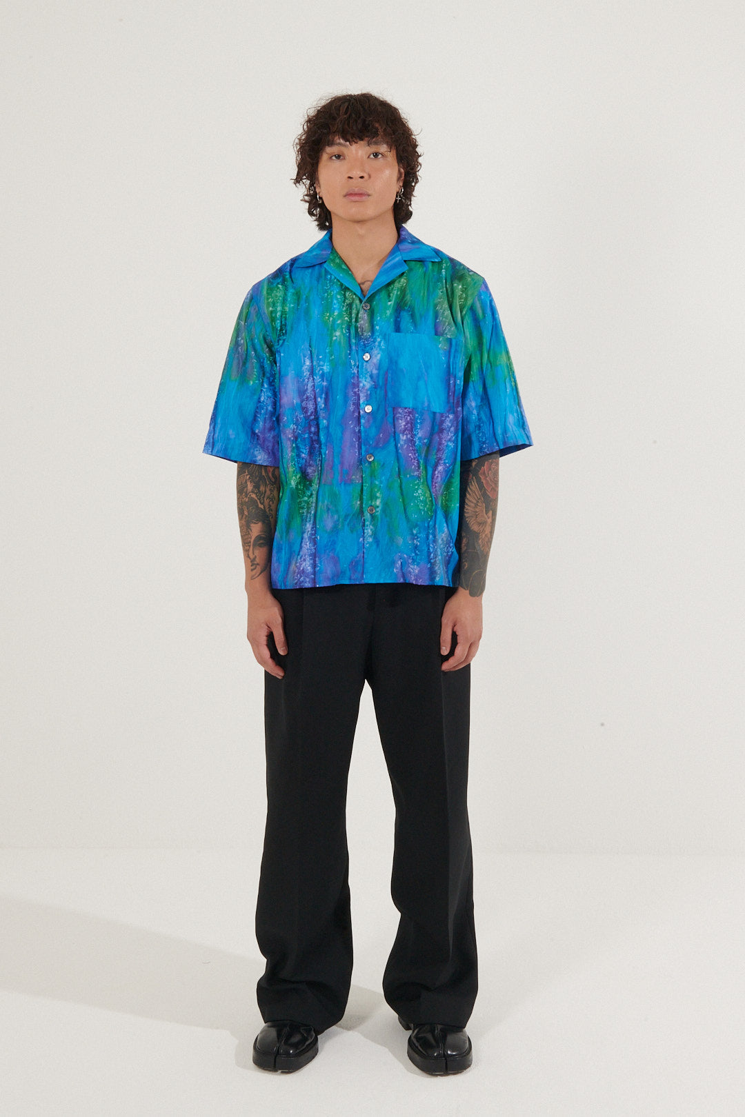 Ganvie Sun-Printed Camp Collar Shirt
