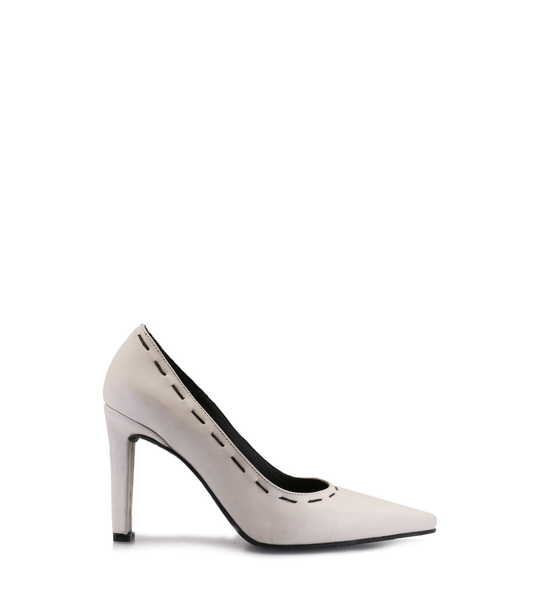 Eco-Friendly Green Pumps with Chic Stitching Fran