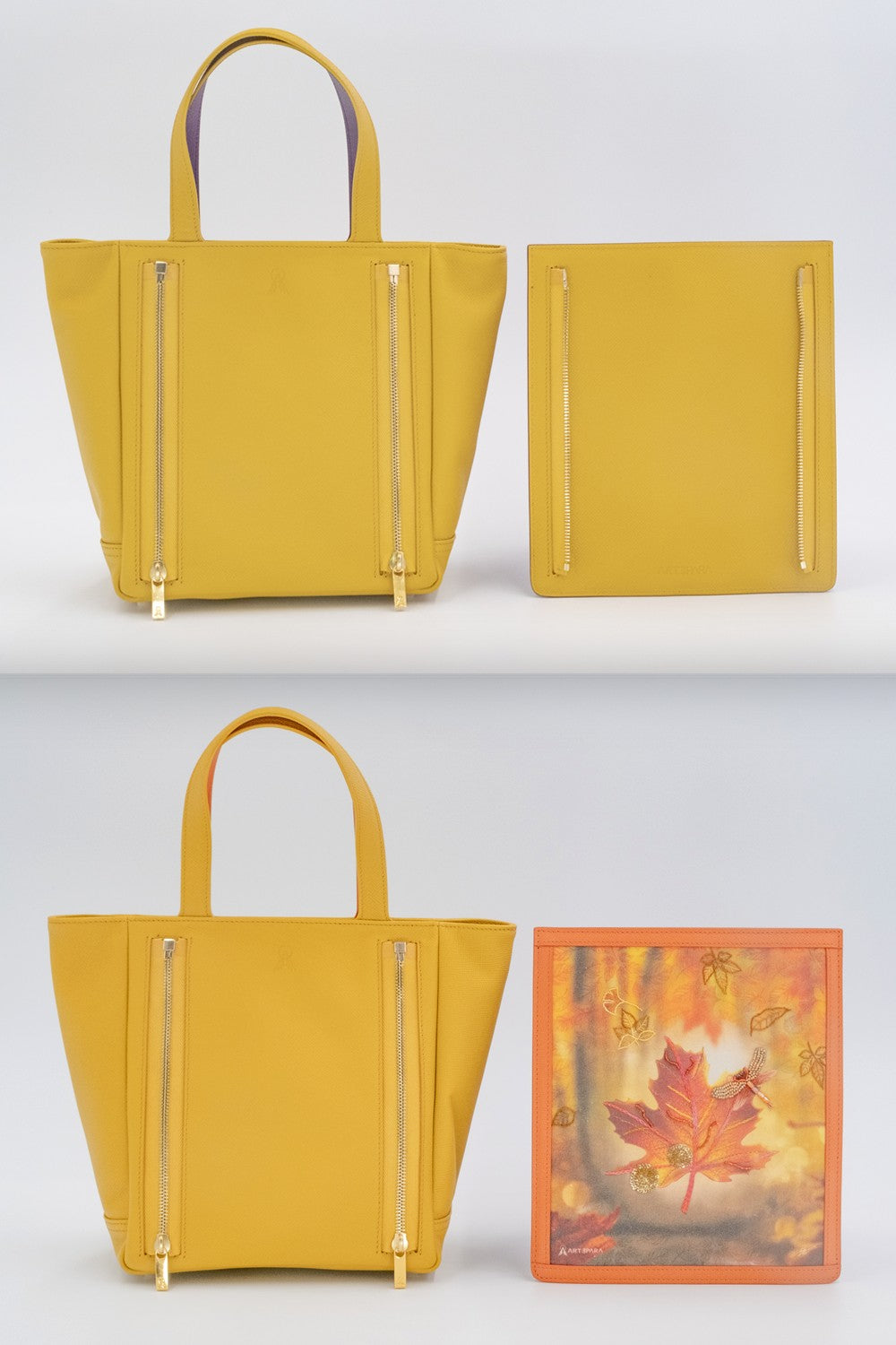 Hand-embroidered Maxi Tote Autumn