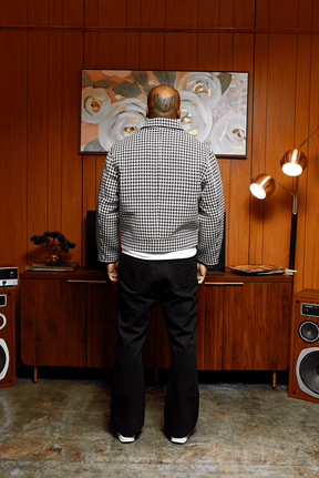 Houndstooth Boxy Fit Jacket