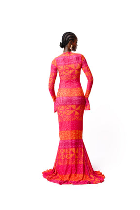 ANU PINK MERMAID MAXI DRESS