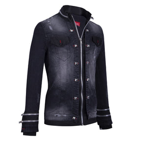 Zippered jean jacket