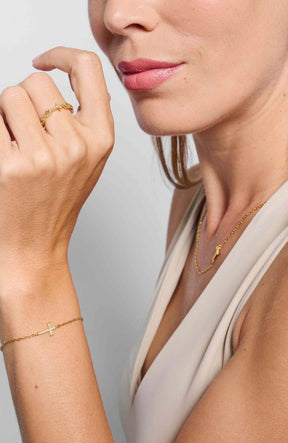 Delicate Cross Chain Breaker Bracelet