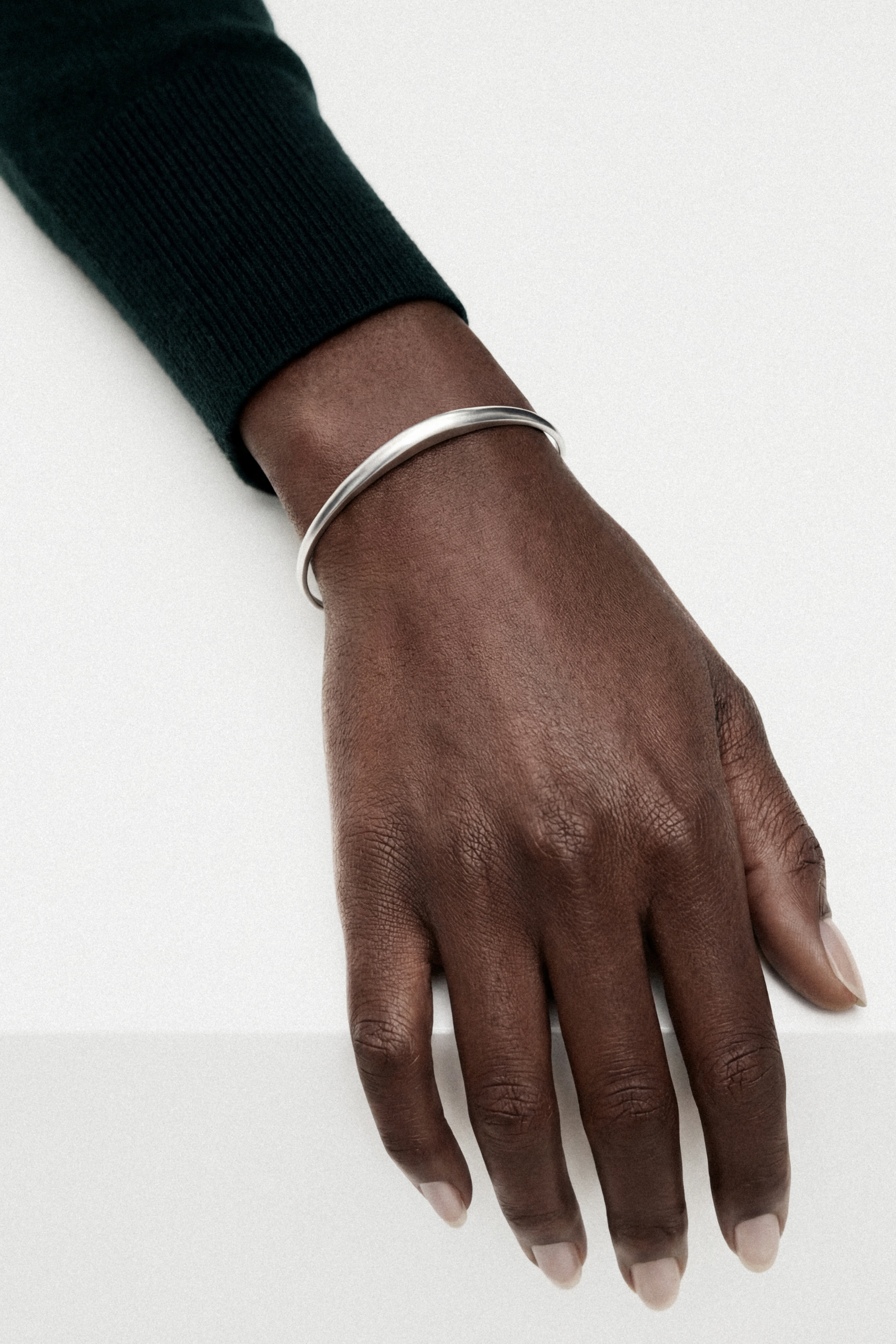 Hiba Cuff Bracelet in Sterling Silver, 3.5mm