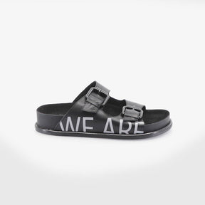 Stylish Black Birk Leather Sandals Minty