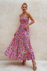 Cassandra One Shoulder Maxi Dress - Miracle Garden