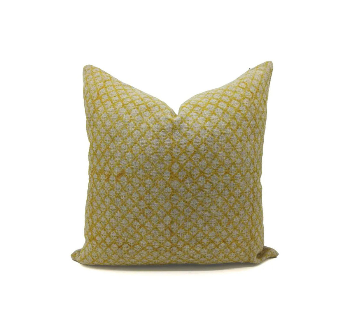 Floral Block Print Handmade Thick Linen Cushion Cover -  Pink City