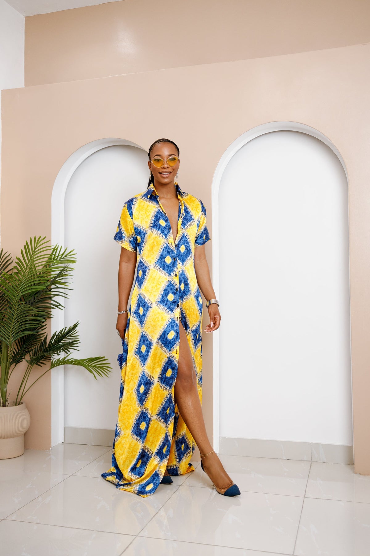 Adazuru Silk Ankara Kaftan