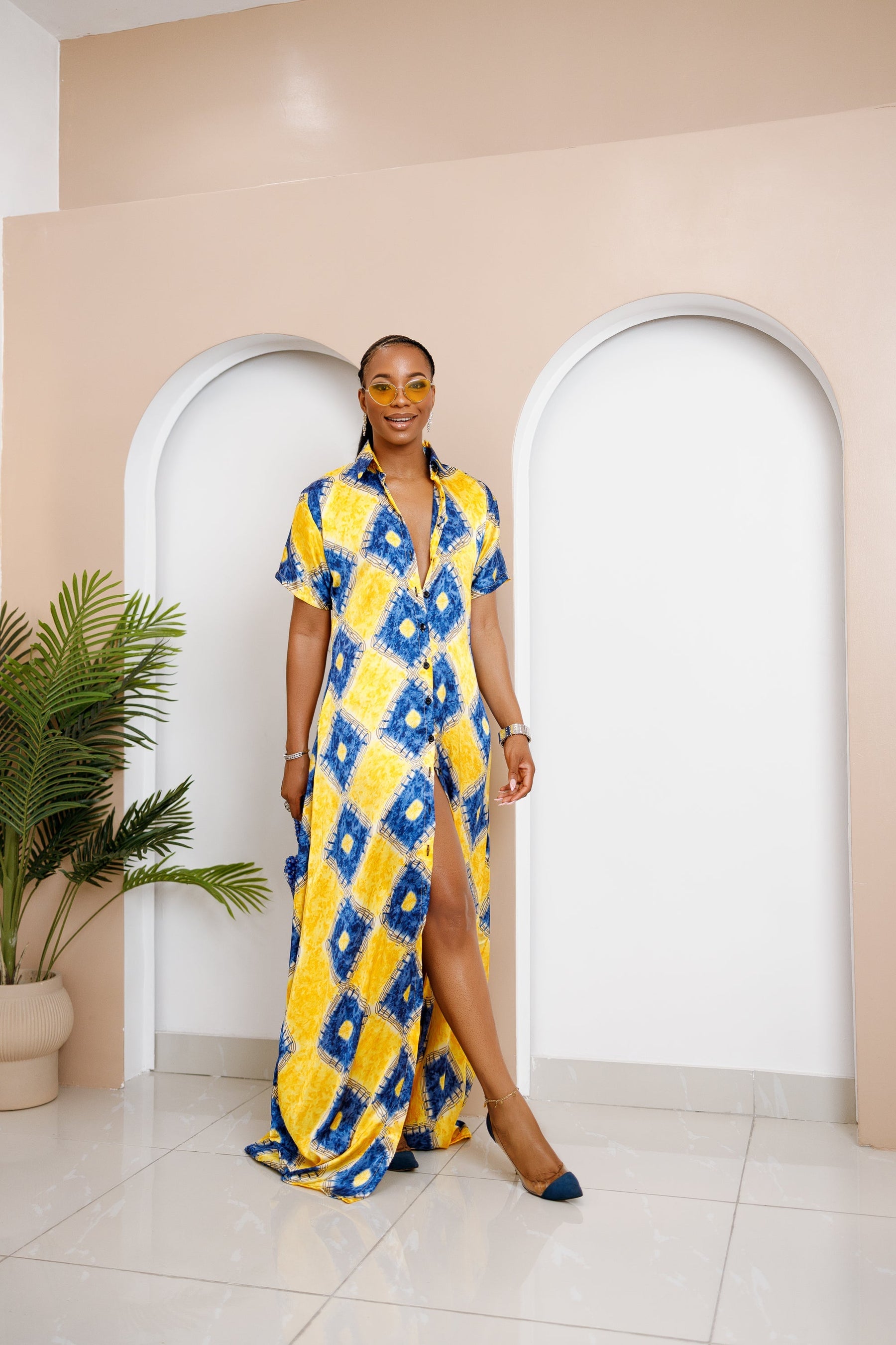Adazuru Silk Ankara Kaftan
