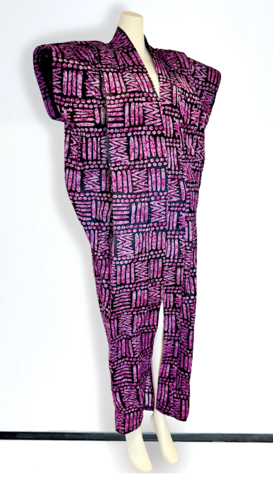 Ajah New Collection Drop2 - Kimono-Inspired Oversized Batik Maxi Dress