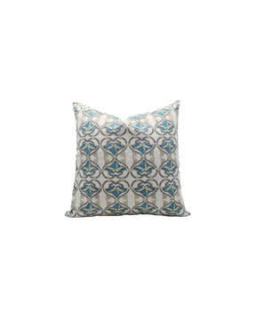Beautiful Hand Made Block Printed Pure Linen Pillow Cover - Hridyavan