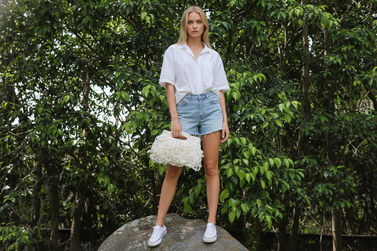 Gala Dalí Crochet Handbag -  Luxury Handcrafted Hand Bag Inspired by Salvador Dalí | Ethical Fashion from Ecuador