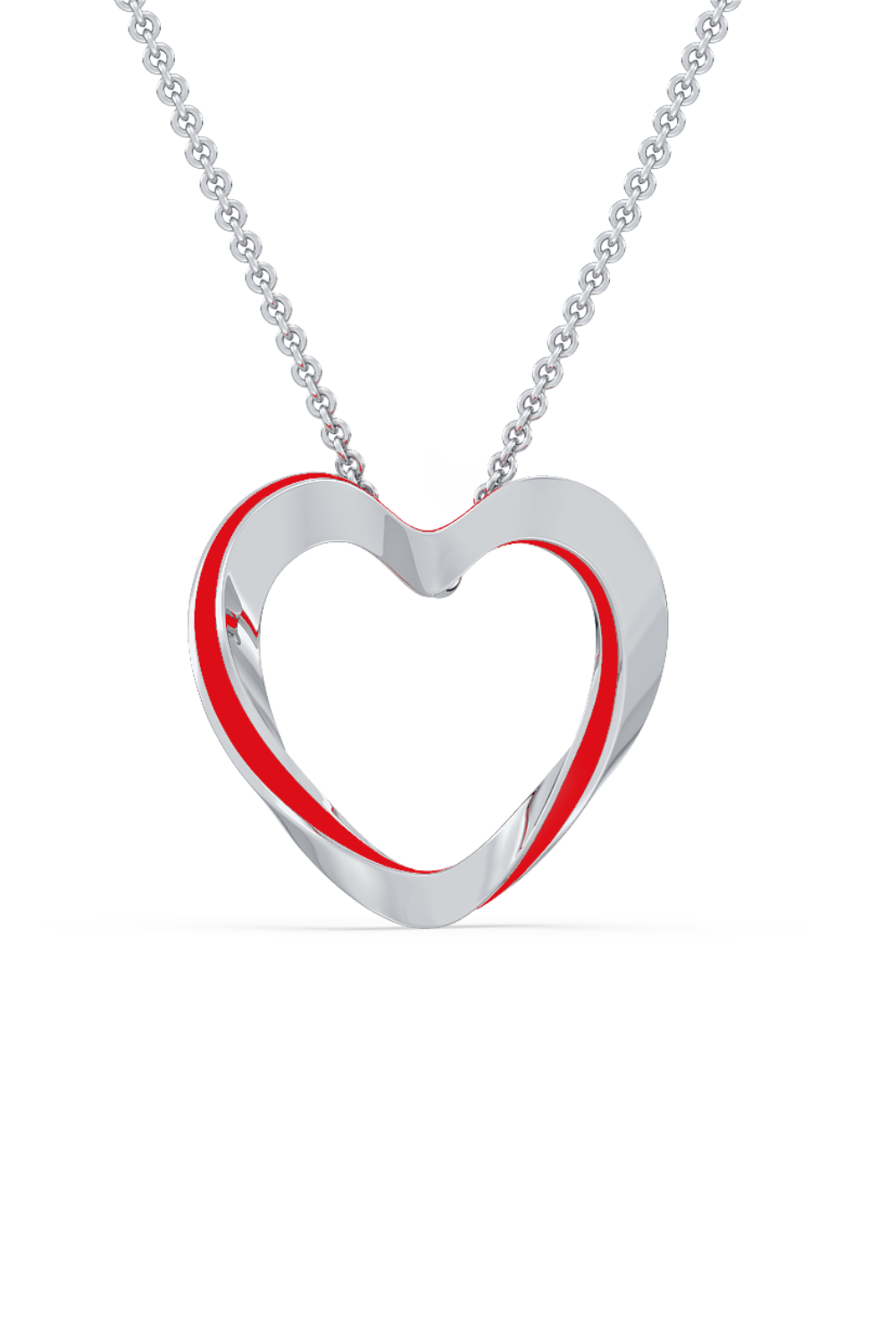 Lilo Color Heart Pendant - Silver