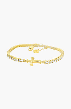 Luminous Cross Tennis Bracelet
