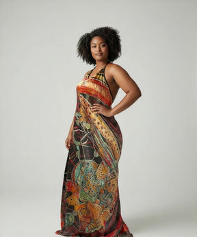 Orire Afrofuturism Halter Dress
