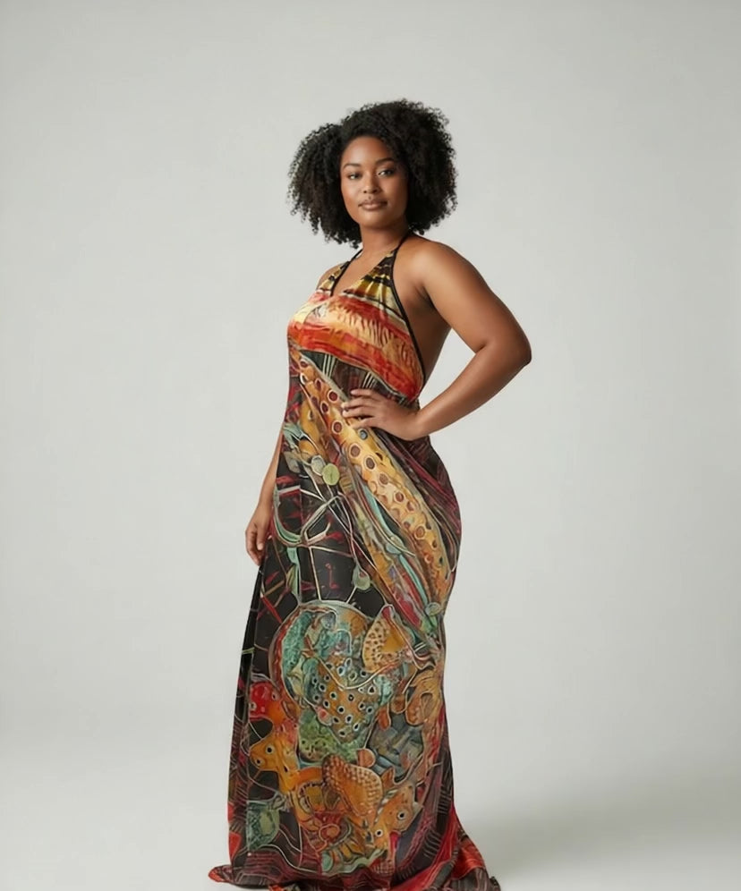 Orire Afrofuturism Halter Dress