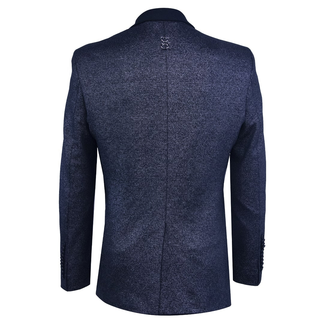 Shiny blazer with matte black details