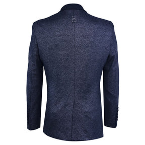 Shiny blazer with matte black details