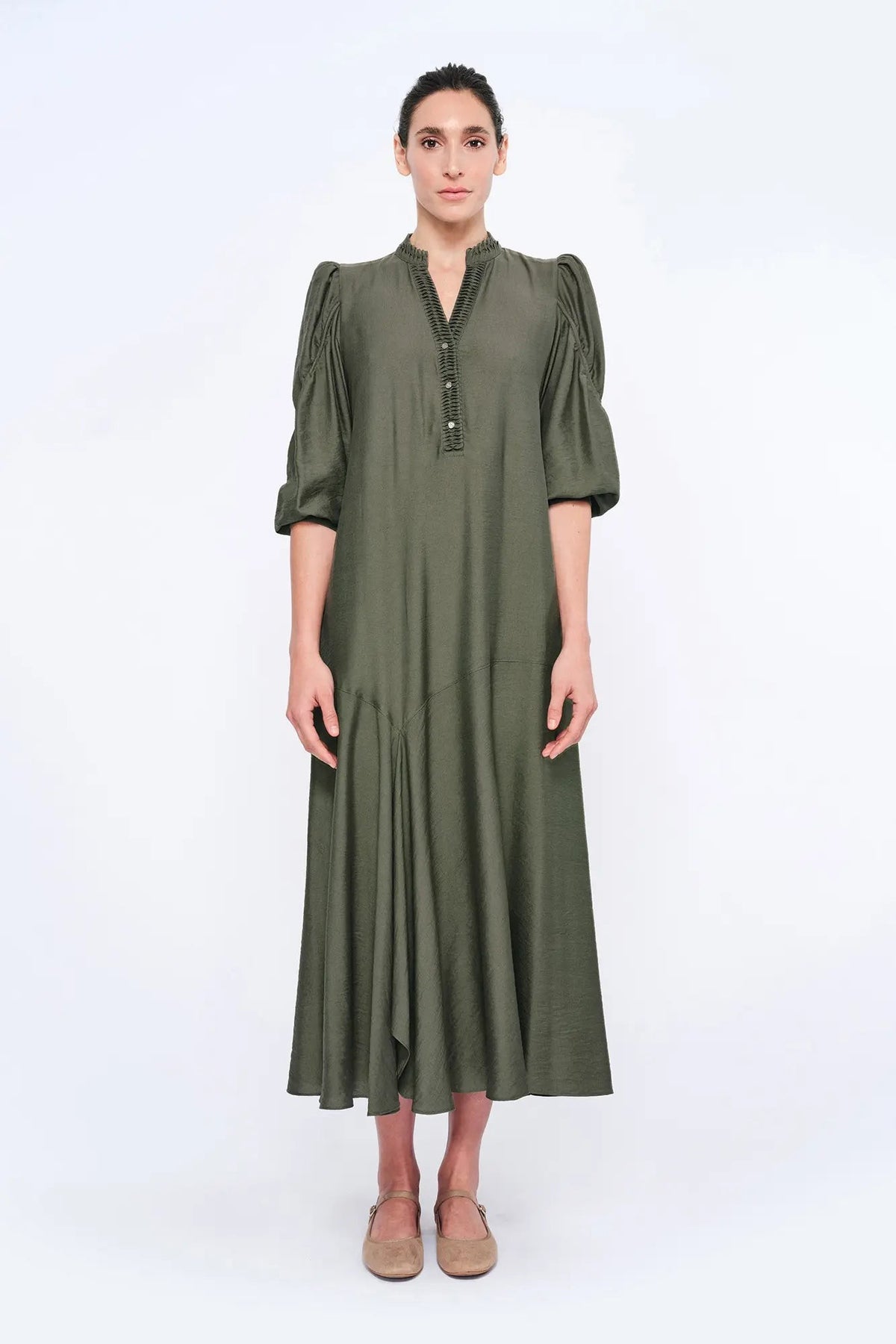 Carlie Asymmetrical Dress | Olive
