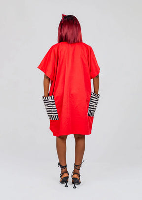 Dunsi By Afrikoncept (African Queen Hand Painted Dress) ---AF-828