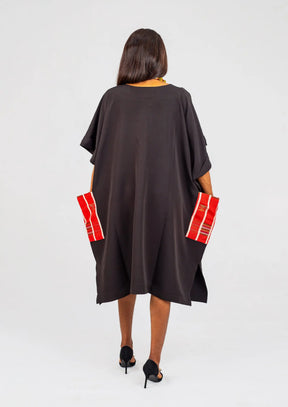 Dunsi By Afrikoncept (African Queen hand Painted Dress) ---AF-826