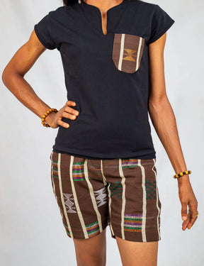 Ize Hand Woven Female Shorts & Top Set