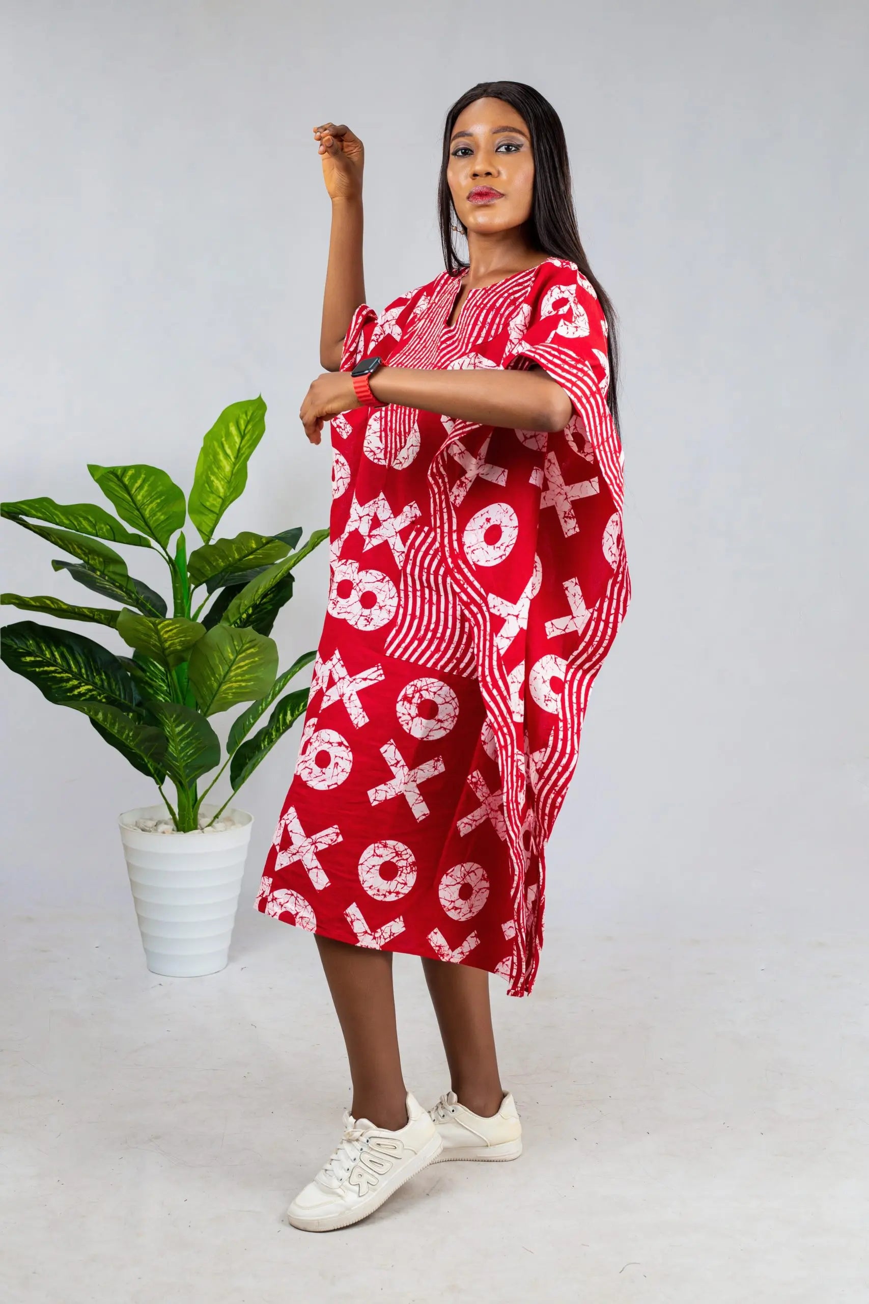 Akosua African Print Shift Butterfly Dress (AFK-1145)