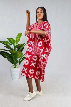 Akosua African Print Shift Butterfly Dress (AFK-1145)
