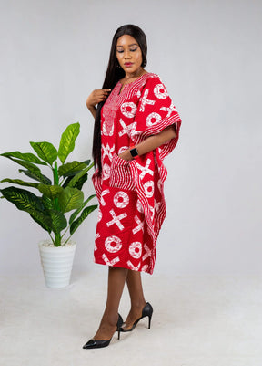 Akosua African Print Shift Butterfly Dress (AFK-1145)