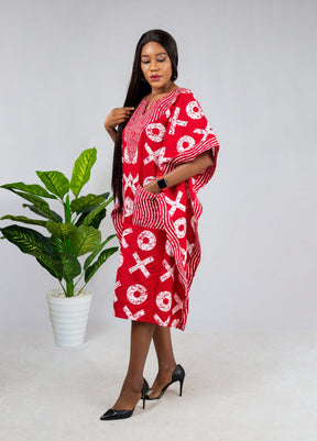 Akosua African Print Shift Butterfly Dress (afk-1145)