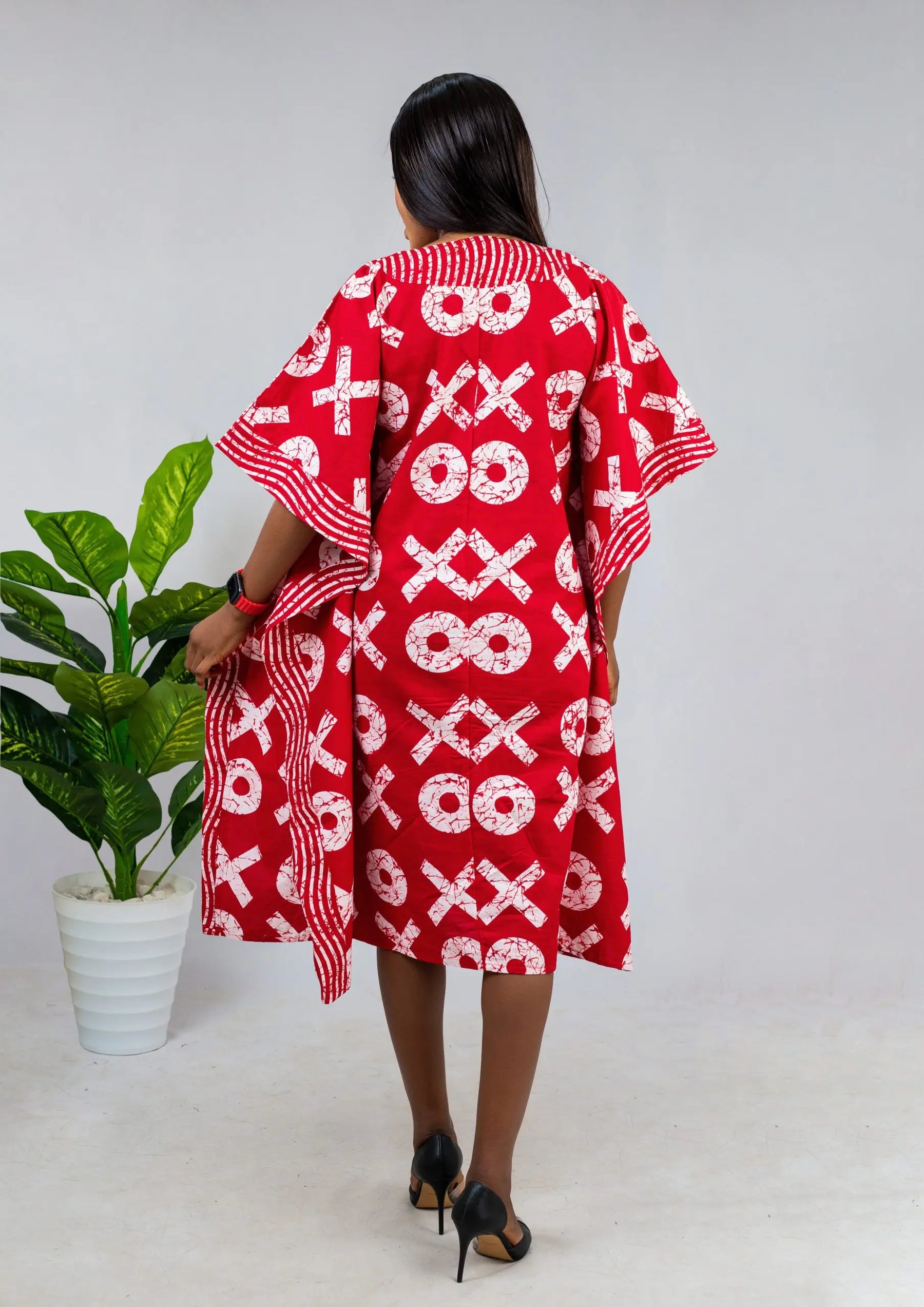 Akosua African Print Shift Butterfly Dress (AFK-1145)