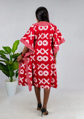 Akosua African Print Shift Butterfly Dress (AFK-1145)