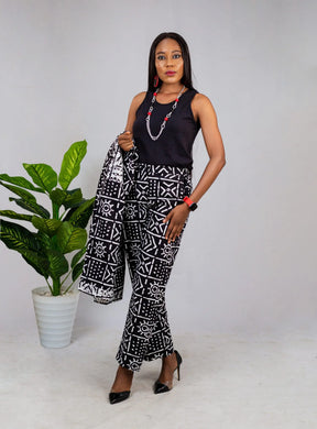 Abena Pants and Kimono Jacket Combo With Matching Belt (AFK-1143)