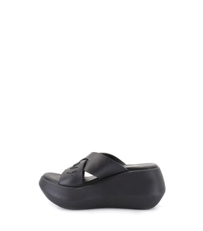 Sleek Black Platform Sandals Lolli