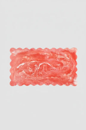 Resin Scallop Rectangular Cheese Board - 14 Inches